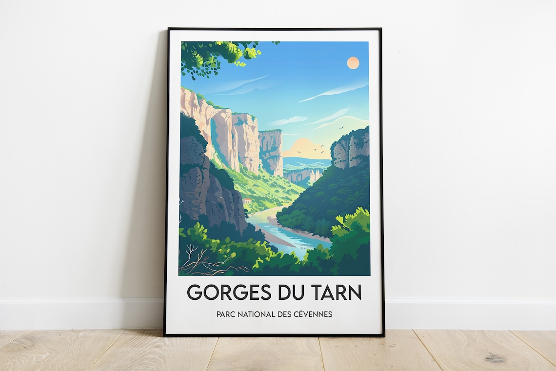 Gorges Du Tarn Travel Poster, Cevennes Park