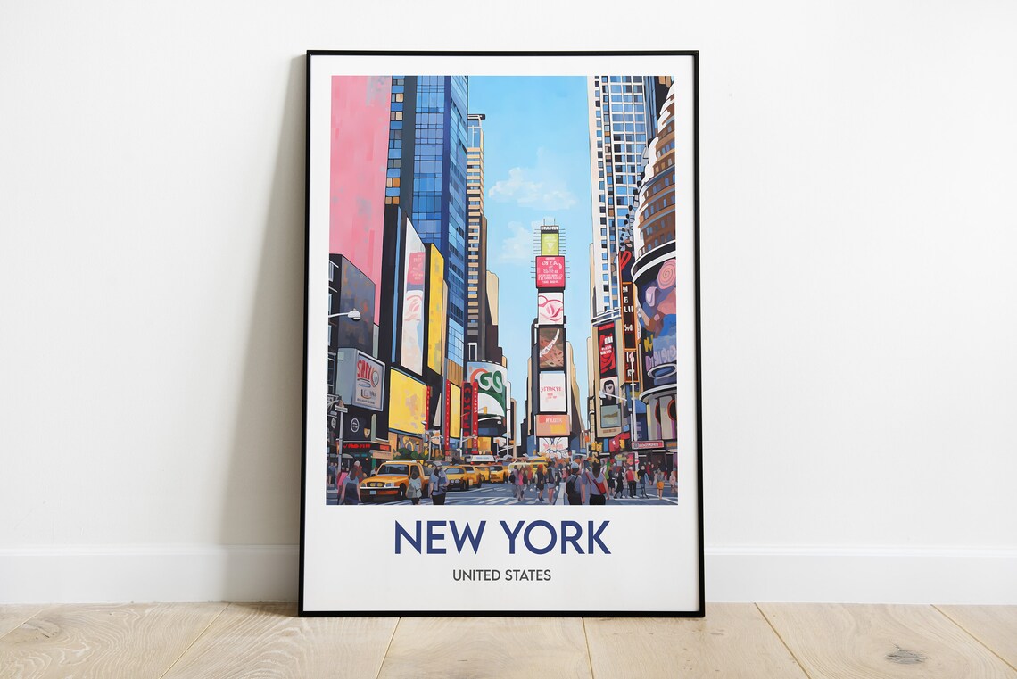 New York Minimalist Travel Poster, United States