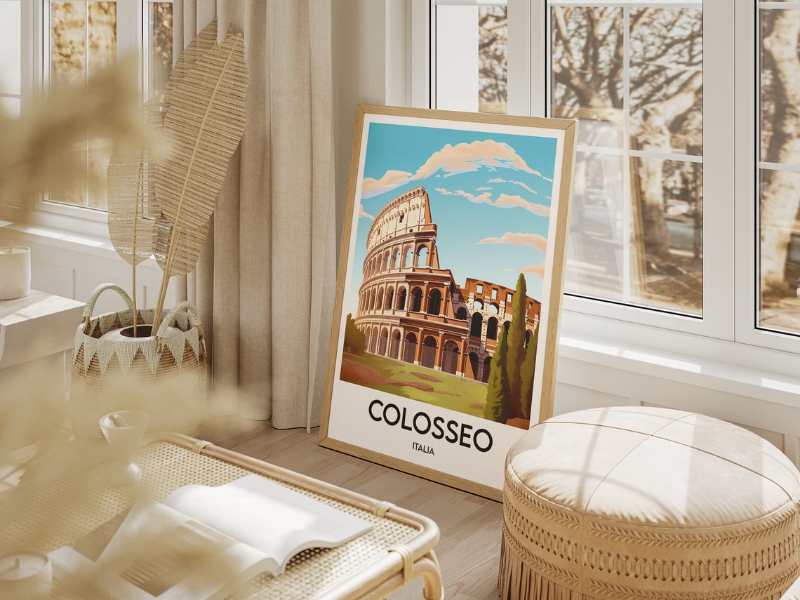 Colosseo Italy Ancient Roman Colosseum Landmark Travel Poster - Image 2