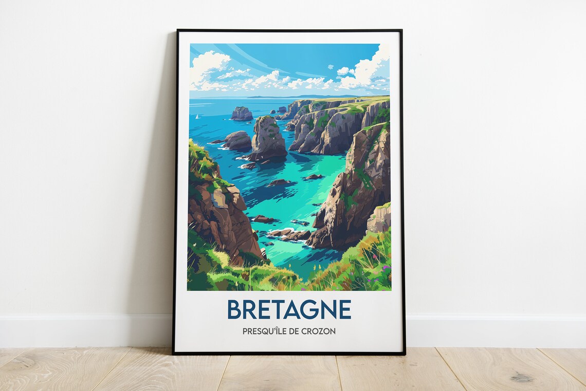 Brittany Breizh Crozon Peninsula Travel Poster