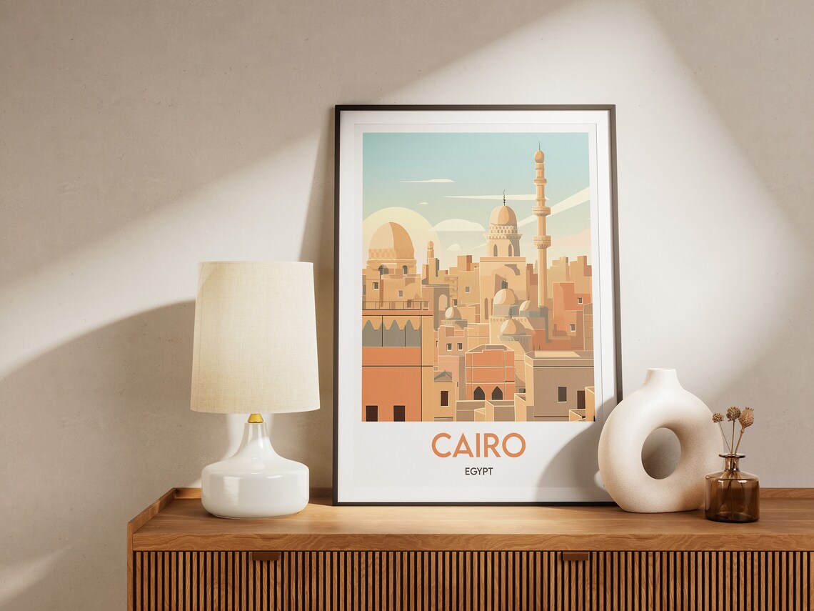 Cairo Egypt Travel Poster, Egypt Art Print - Image 2