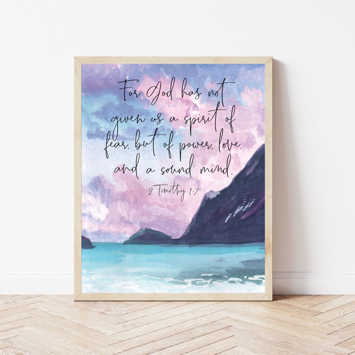 2 Timothy 1:7 Bible Verse Christian Nursery Decor