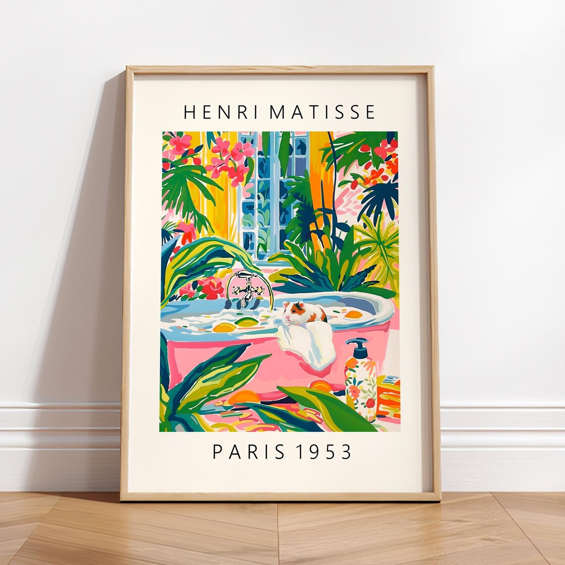Hamster in Bathtub, Maximalist Matisse Poster