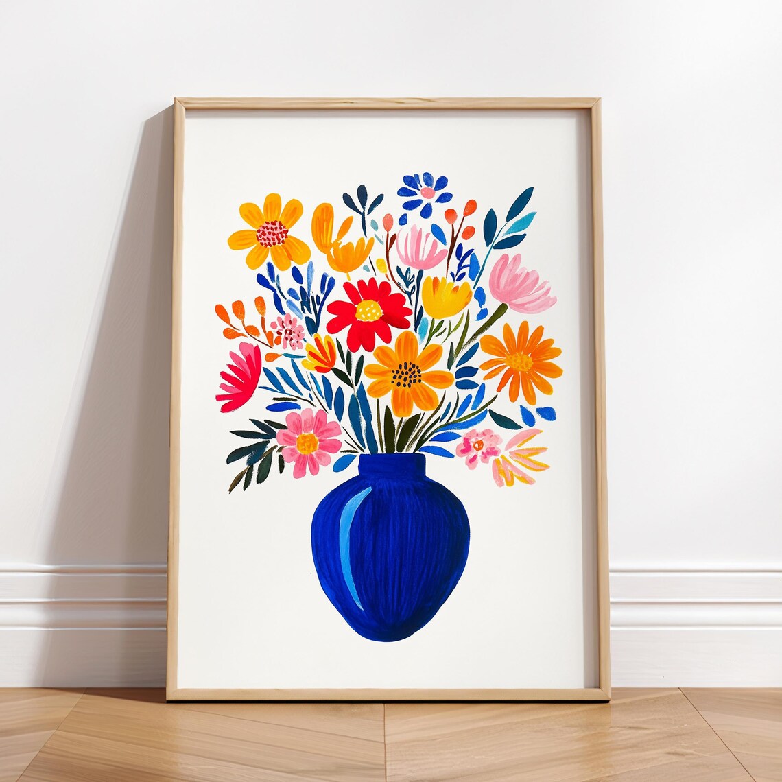 Flower Market Matisse-Inspired Retro Poster