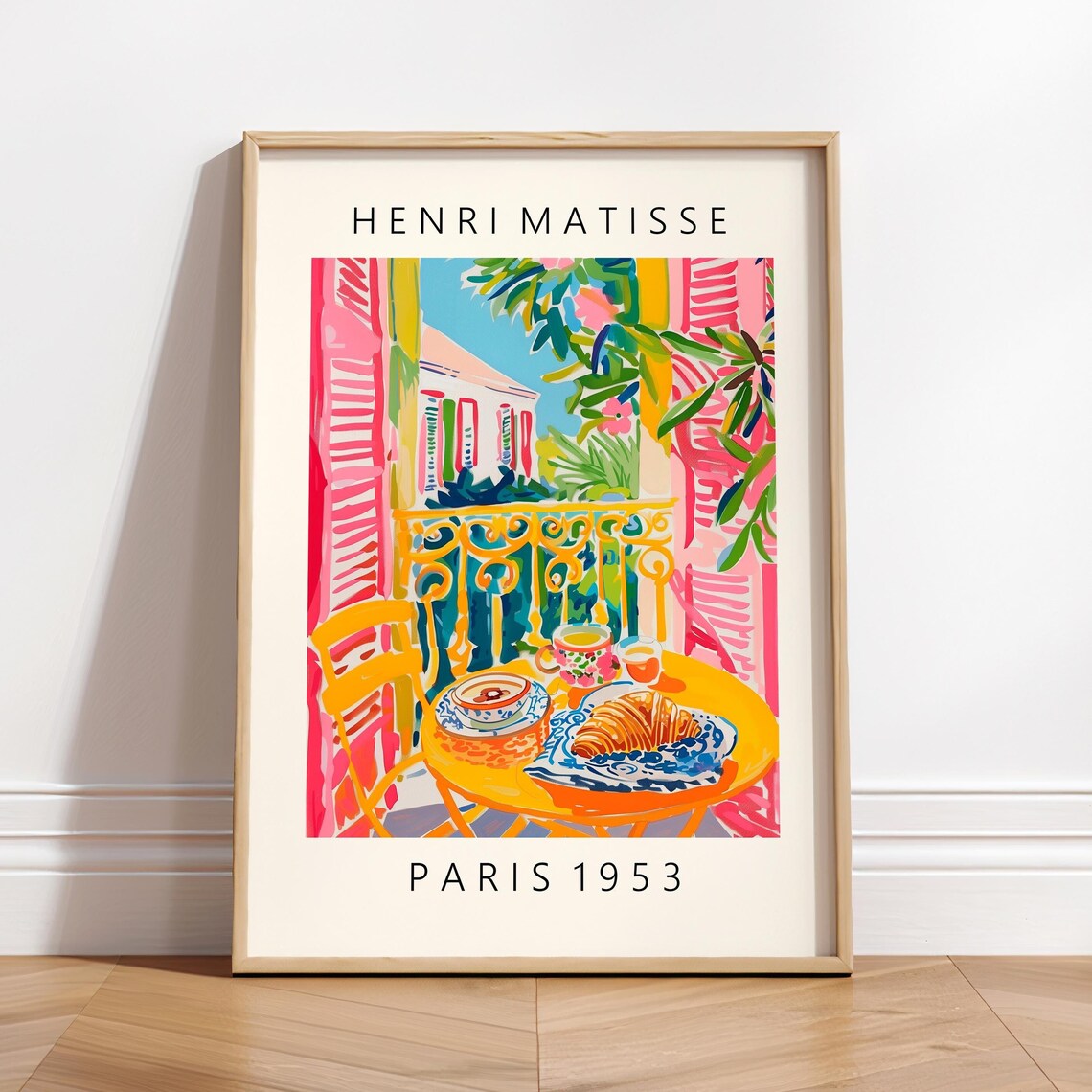 Matisse-Style Coffee And Croissant Poster