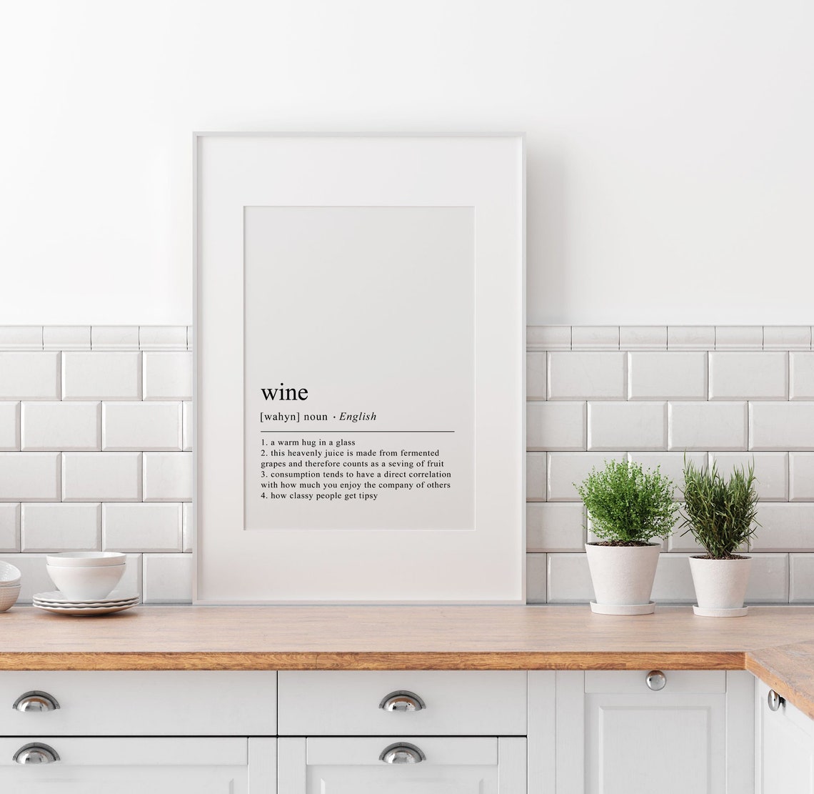 Wine Dictionary Definition Funny Bar Cart Kitchen Decor Humor Poster - Image 3