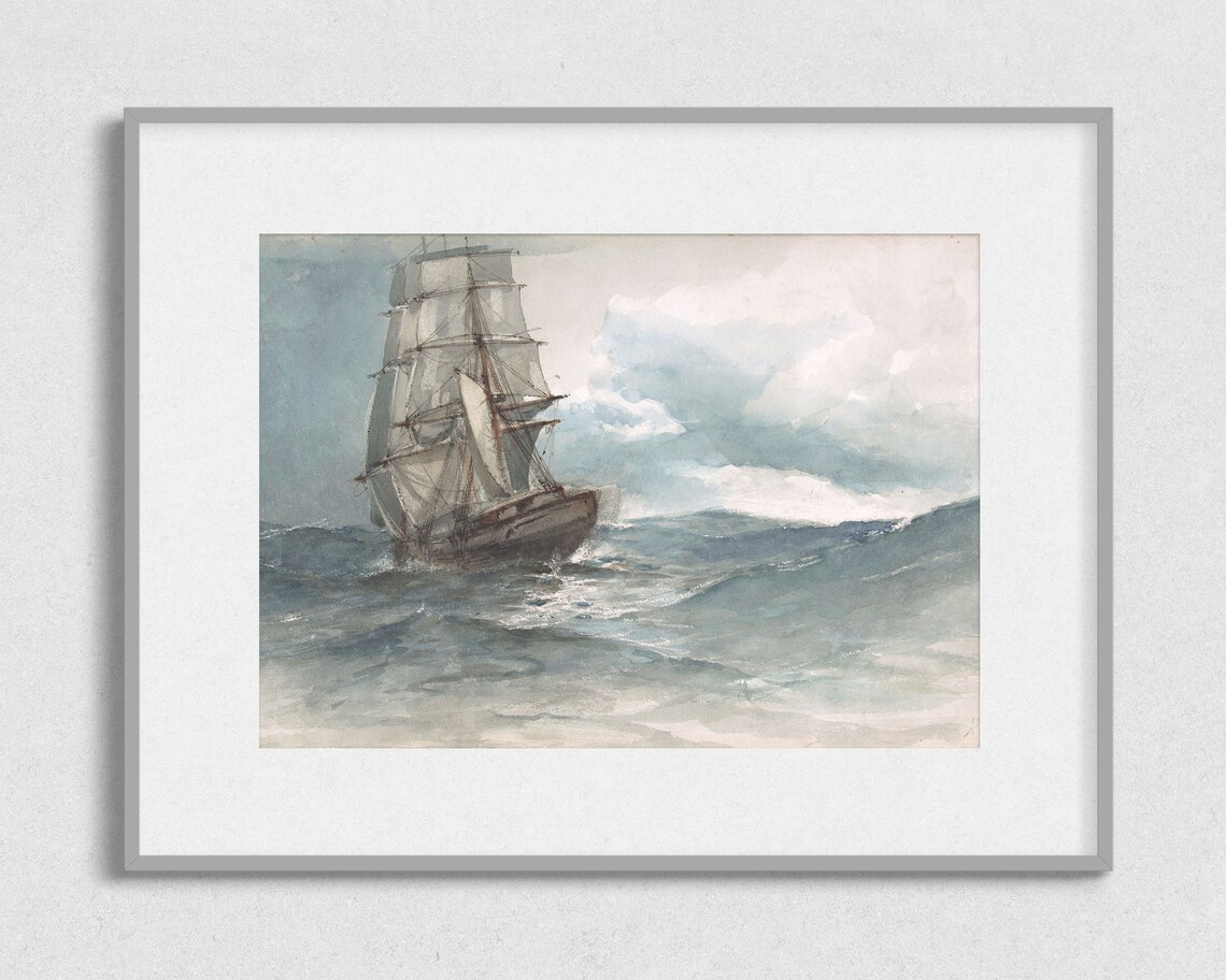 Nautical Painting, Vintage Sailing Art Print - Image 2