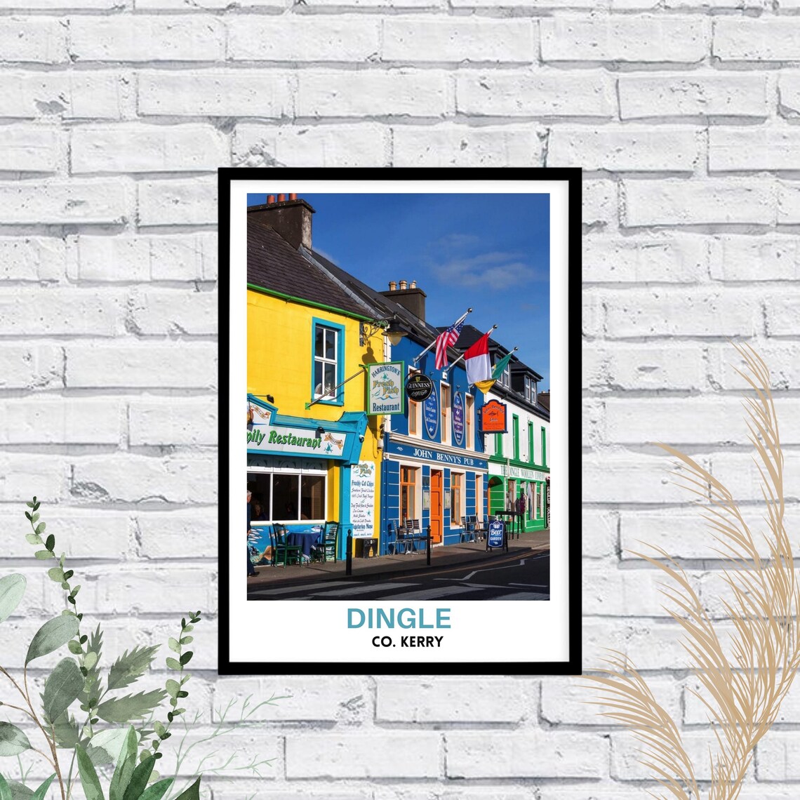 Dingle Ireland Colorful Pubs Street County Kerry Town Poster