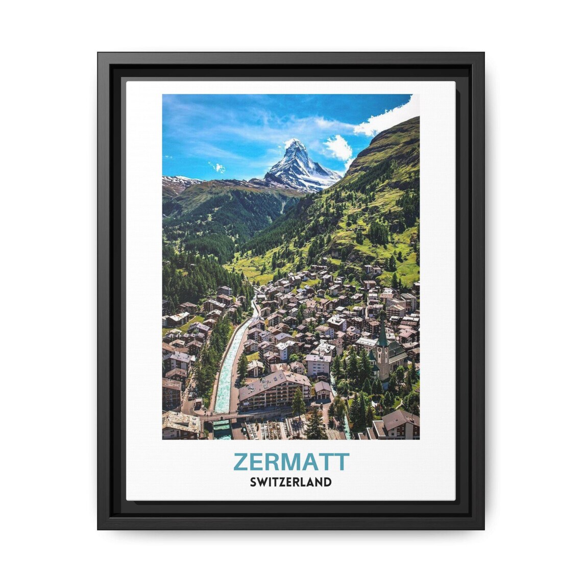 Zermatt Matterhorn Village Alpine Switzerland Peak View Poster
