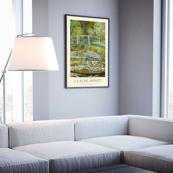 Claude Monet Painting Prints Museum Gallery Exhibition Poster Claude Monet Artworks Claude Monet Poster Prints Monet Vintage Print
