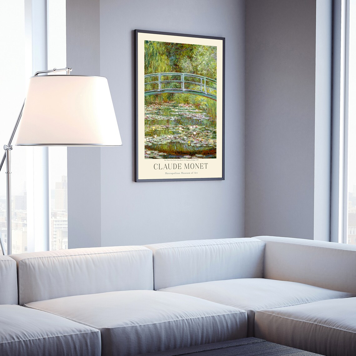 Claude Monet Water Lily Pond Japanese Bridge Giverny Garden Art Poster