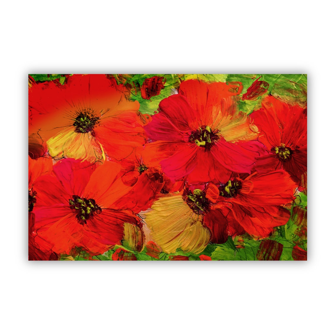 Flowers Oil Painting Flowers Still Life Poster Prints Flower Painting Prints Floral Texture Oil Painting Home Office Wall Art Decoration - Image 3