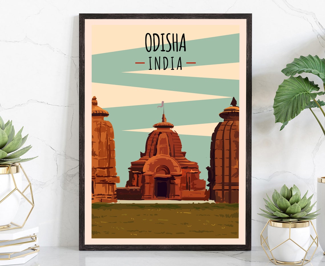 India Odisha Travel Poster India Cityscape Poster India Landmark Poster Wall Art Home Wall Art Office Wall Decoration Gift For Wife