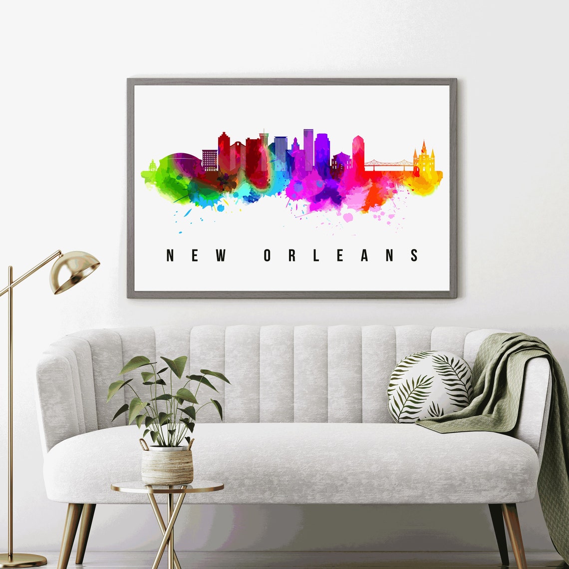 New Orleans Lousiana Poster New Orleans Lousiana Cityscape Painting New Orleans Landmark Print Home Wall Art Office Wall Decor - Image 4