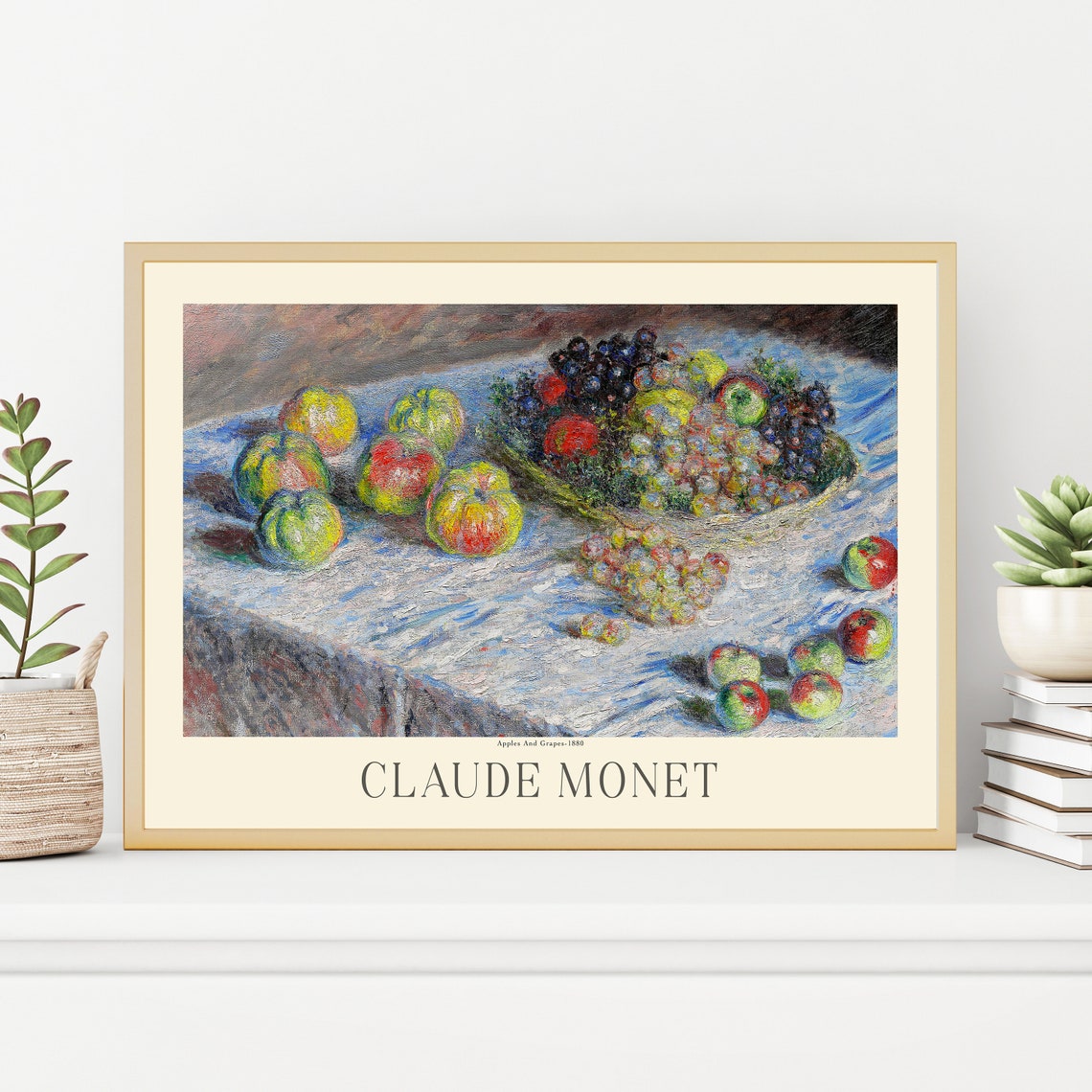 Claude Monet Apples And Grapes 1880 Fruit Still Life Art Poster