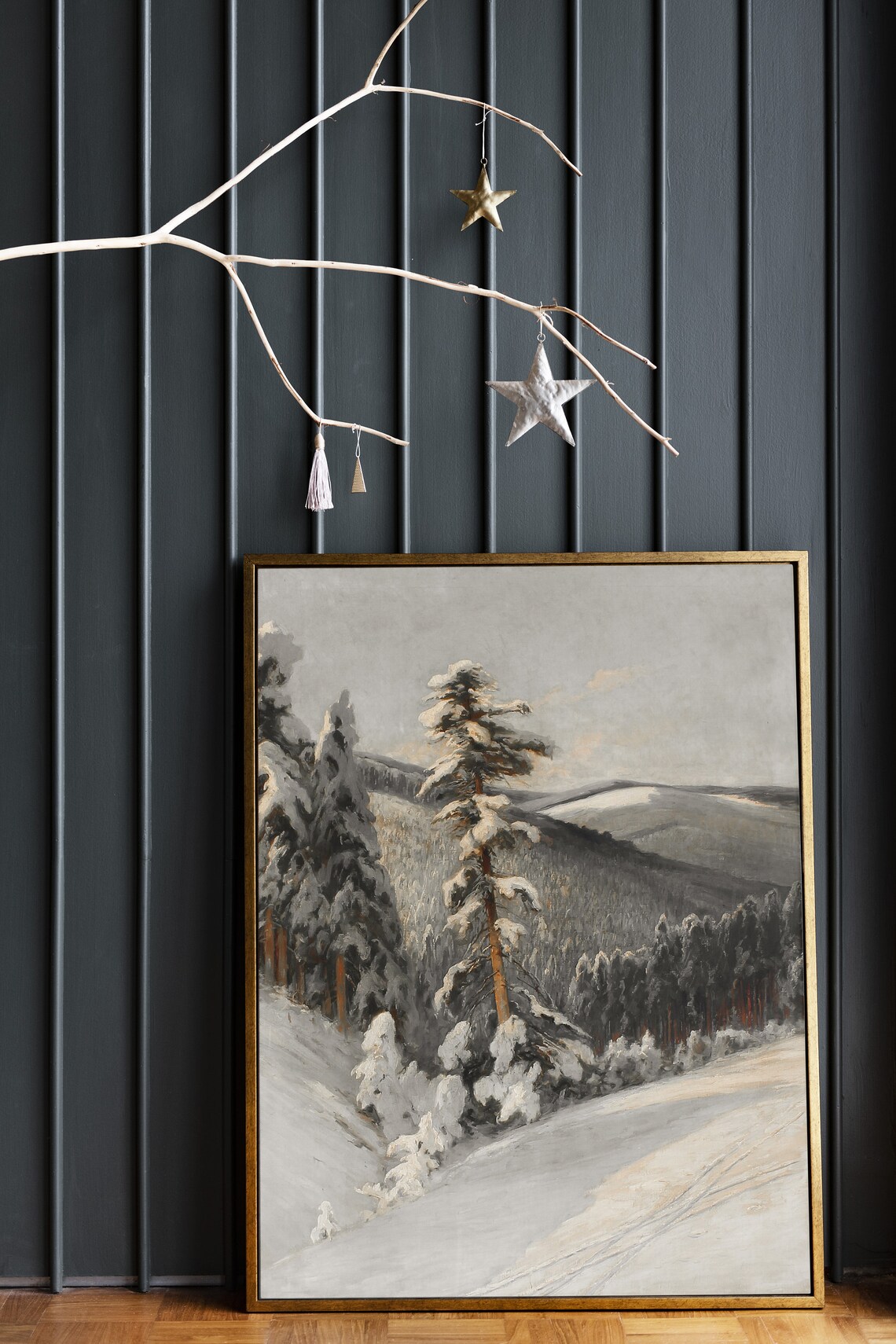 Christmas Vintage Holiday Winter Poster Print - Image 3