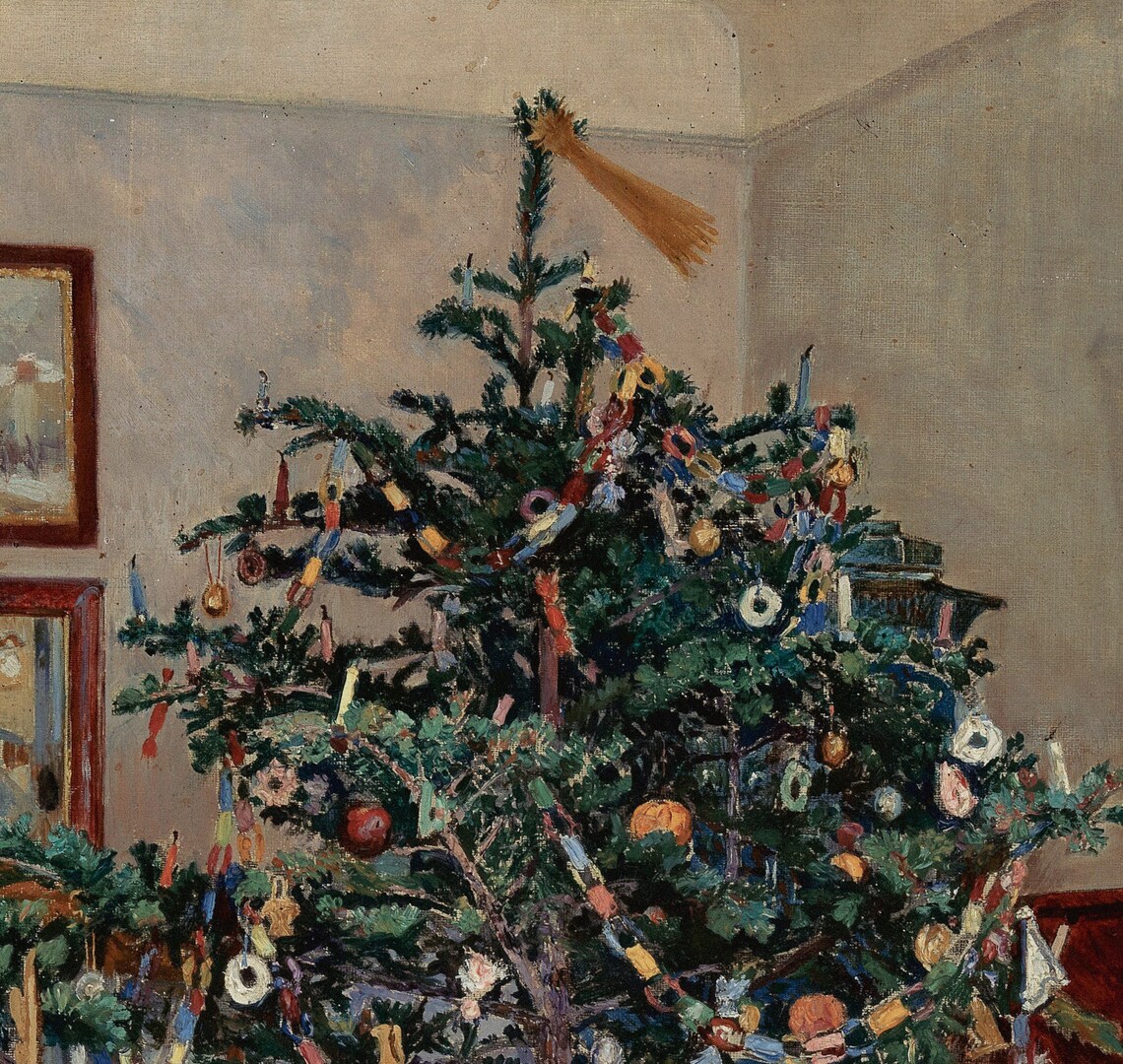 Vintage Christmas Tree Poster, Antique Winter Wall Art - Image 4
