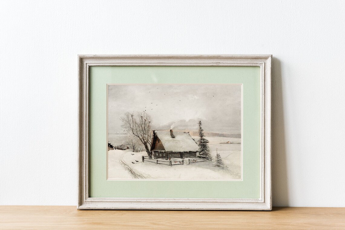 Christmas Vintage Holiday Winter Poster - Image 3