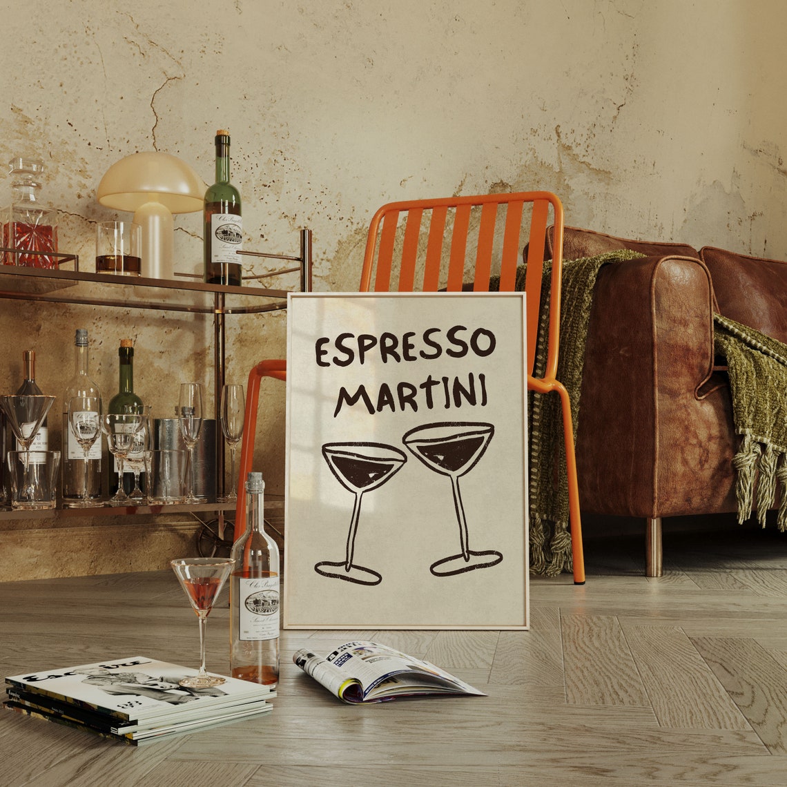 Espresso Martini Poster Trendy Cocktail Wall Art For Bar Cart Decor And Housewarming Gift - Image 4