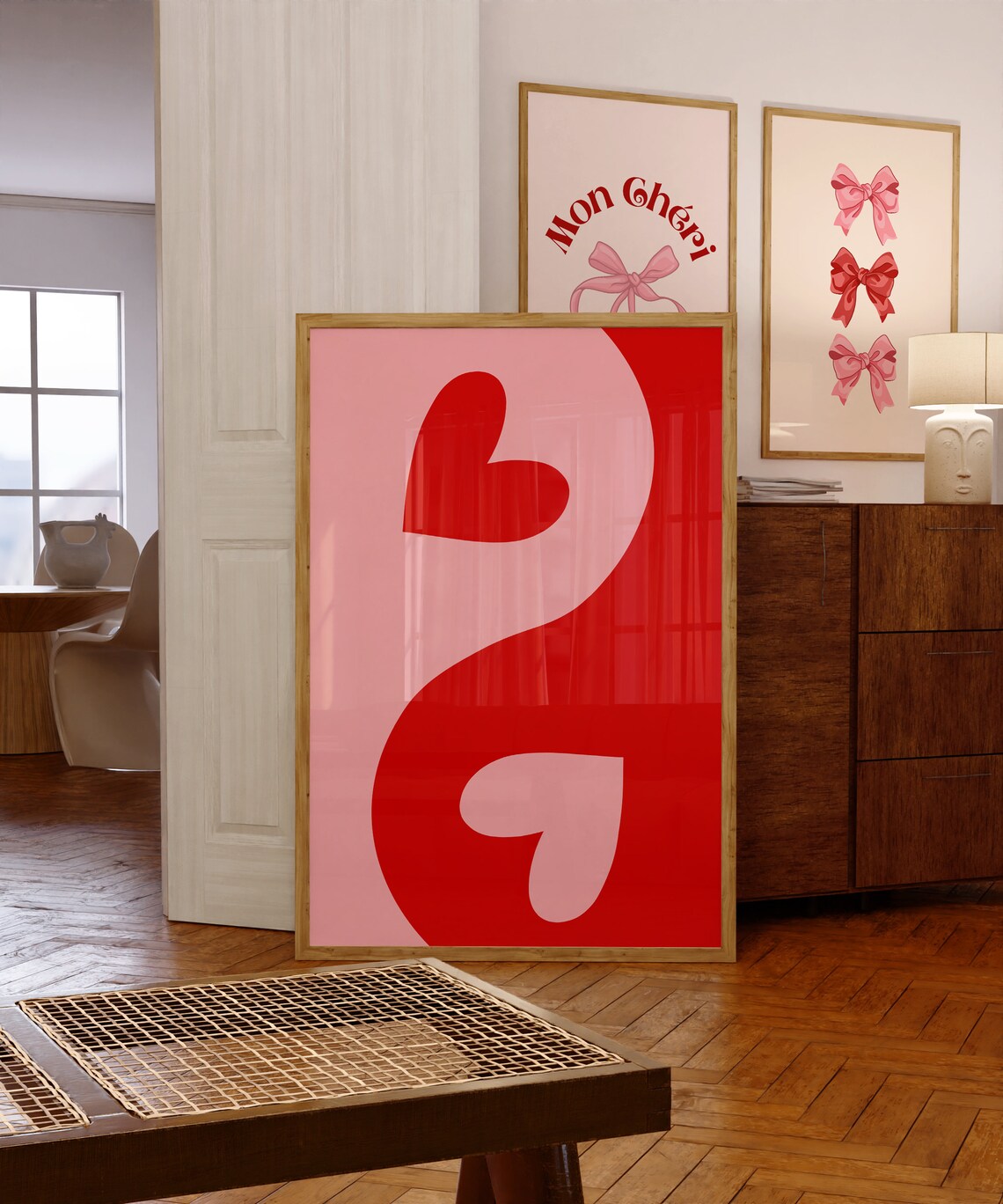 Heart Yin Yang Minimalist Poster, Modern Wall Art - Image 4