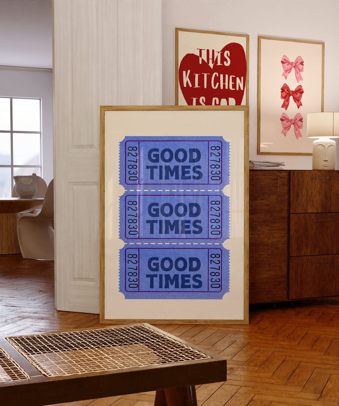 Retro Good Times Ticket Poster, Trendy Wall Art - Image 4