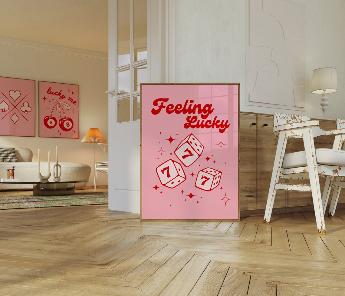 Feeling Lucky 777 Aesthetic Apartment Art Print - Image 4