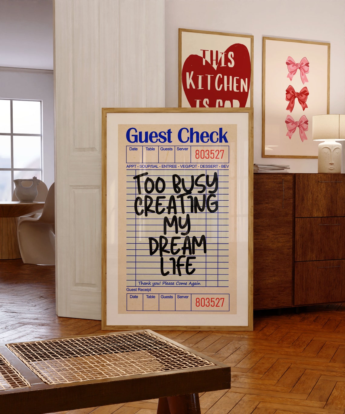 Guest Check Too Busy Creating My Dream Life Motivational Poster