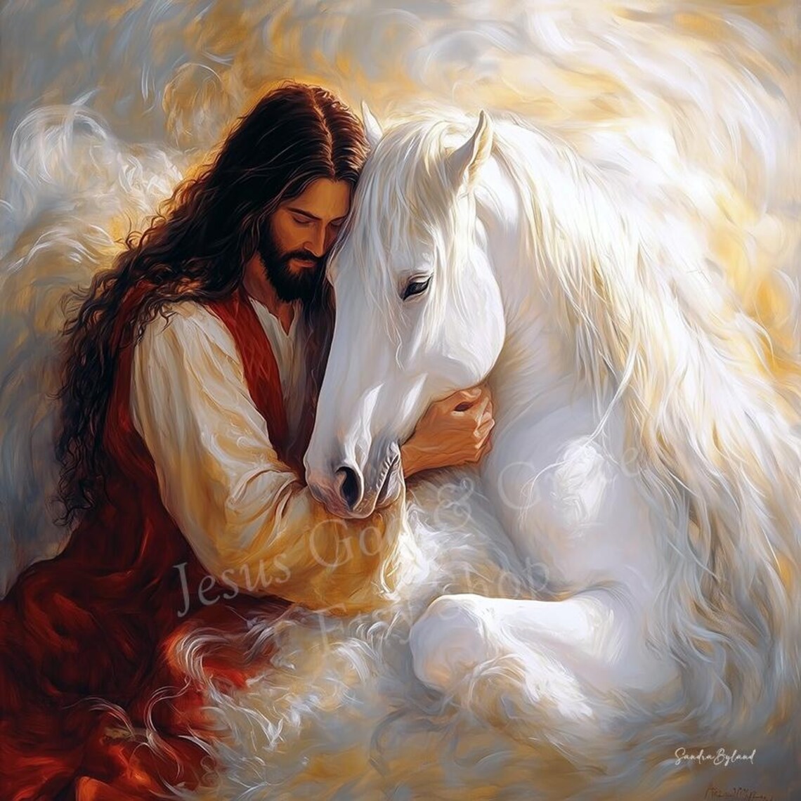 Jesus Heavenly Horse, Christian Equestrian Art