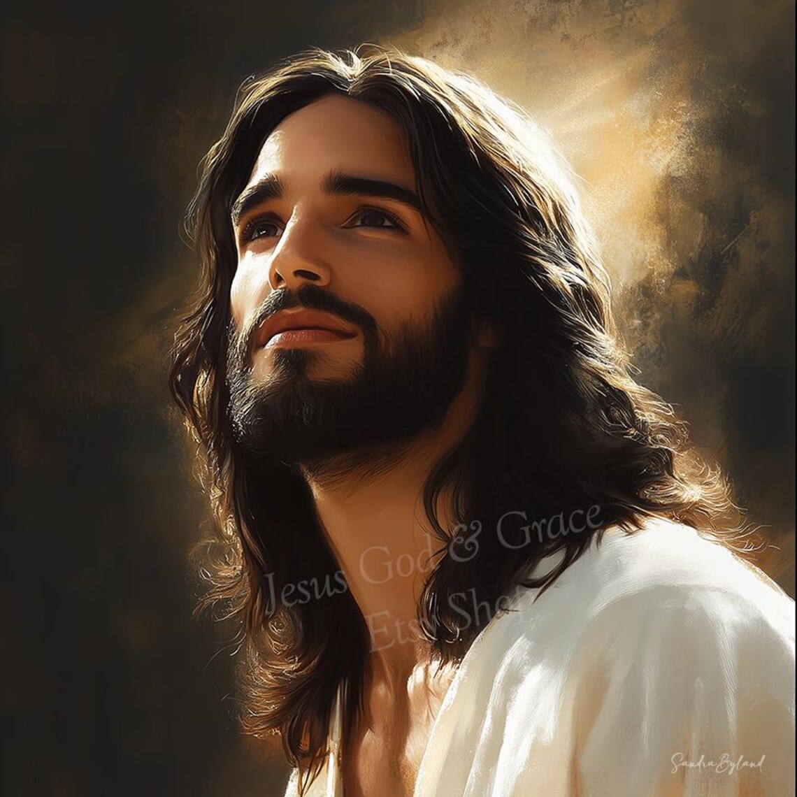 Jesus Portrait, God Grace Christian Wall Art
