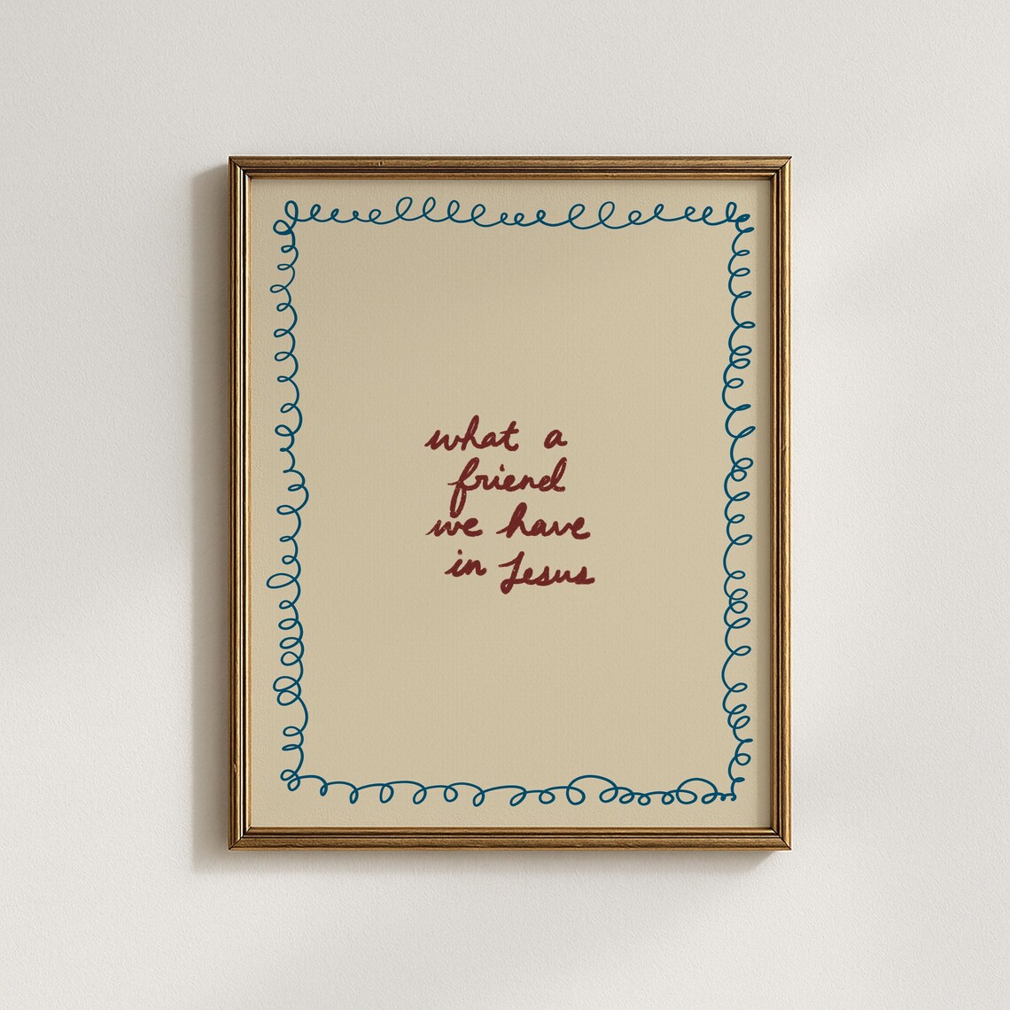 What A Friend We Have In Jesus, Christian Typography Art Print