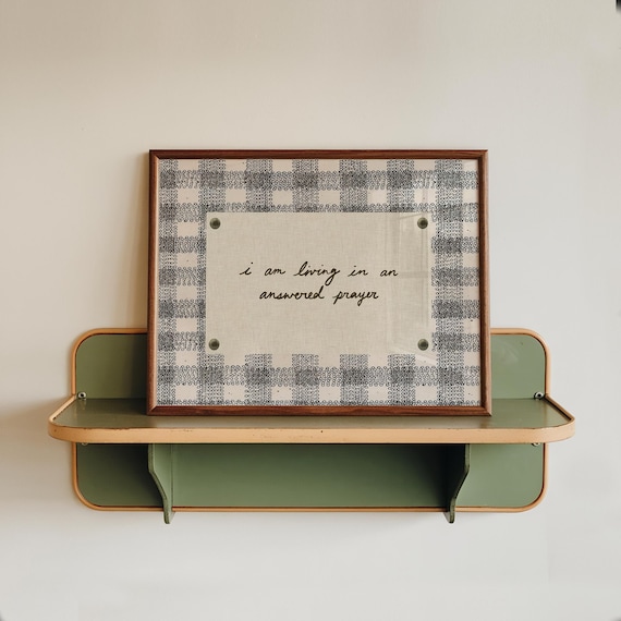 Gingham Checkered Print, Christian Home Decor Art Print