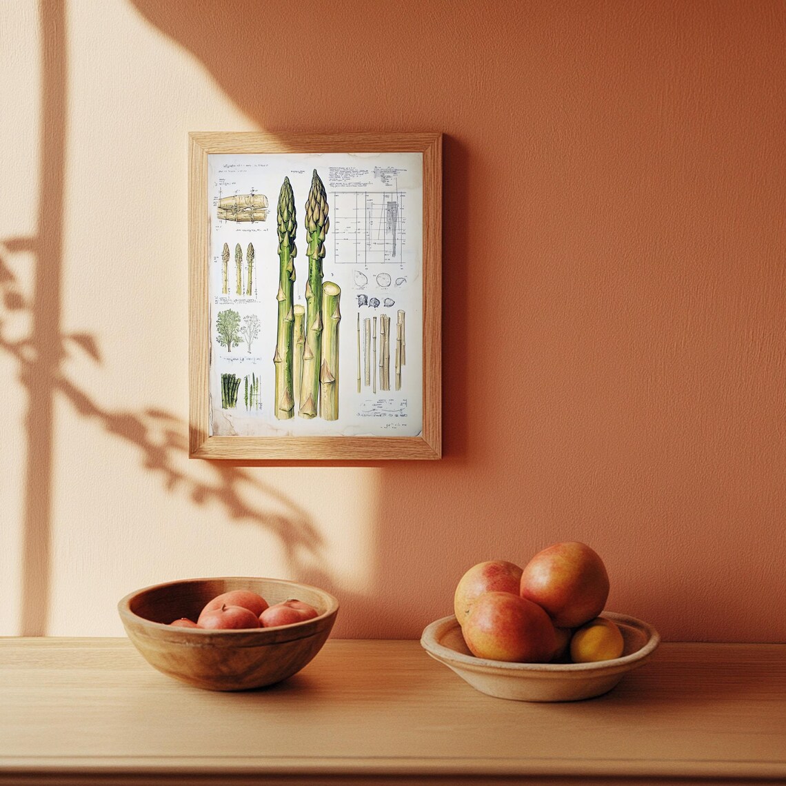 Asparagus Print Veggie Print Veg Prints Kitchen Vegetables Food Illustrations Home Decor Vegetables Art Vegetable Wall Art Gift Idea - Image 2
