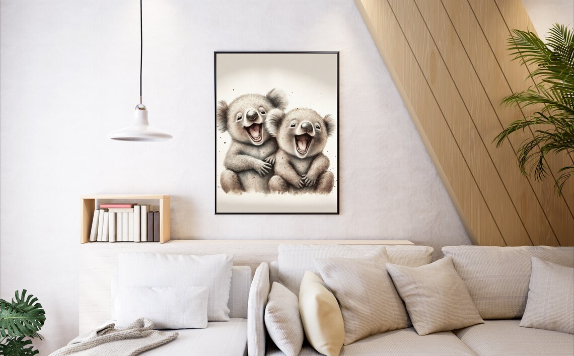 Positive Koala Art Print, Funny Wall Decor - Image 3