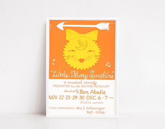 Little Mary Sunshine 1963 Musical Comedy Wilton Playshop Poster