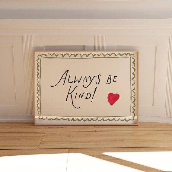 Always Be Kind Whimsy Wall Art