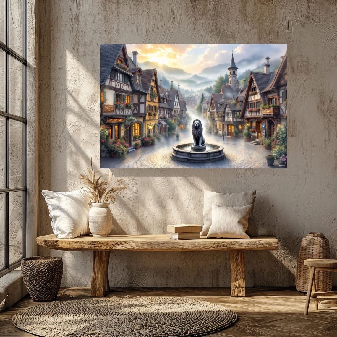 German Village Abstract Art Print