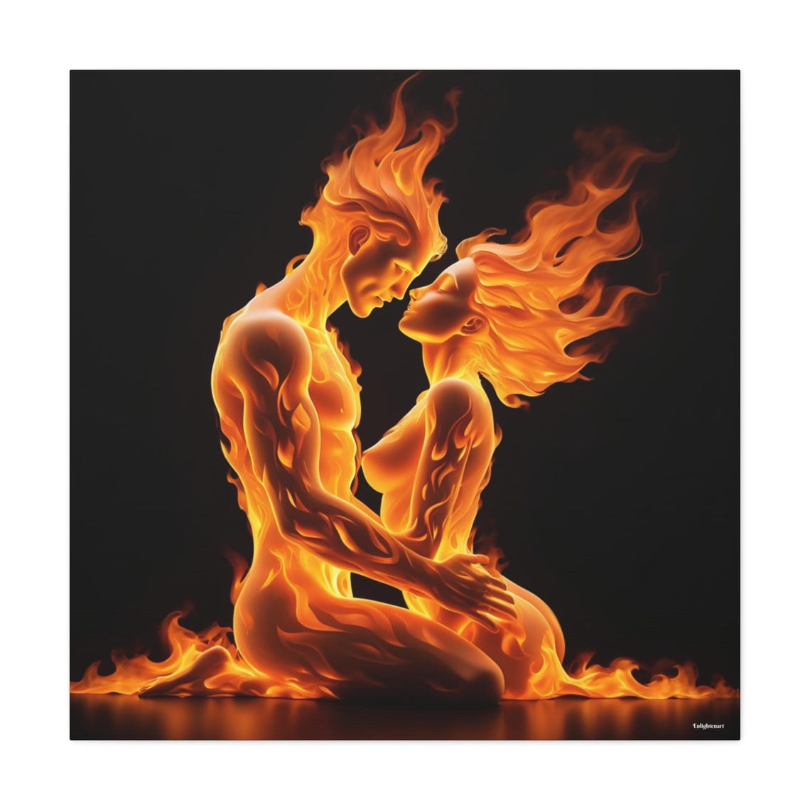 Fiery Love - Modern Abstract Art Print - Image 3
