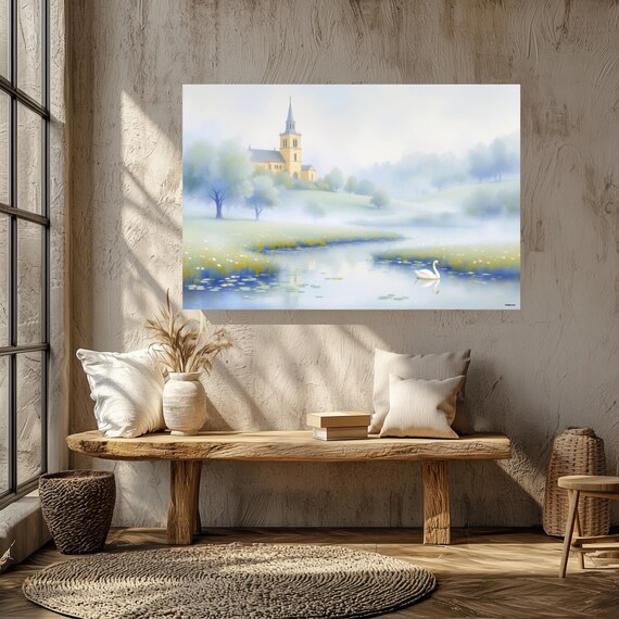 Hillside Harmony Wall Art Matte Nature Decor For Home Ideal For Housewarming Birthdays Or Holidays Scenic Art Print Home