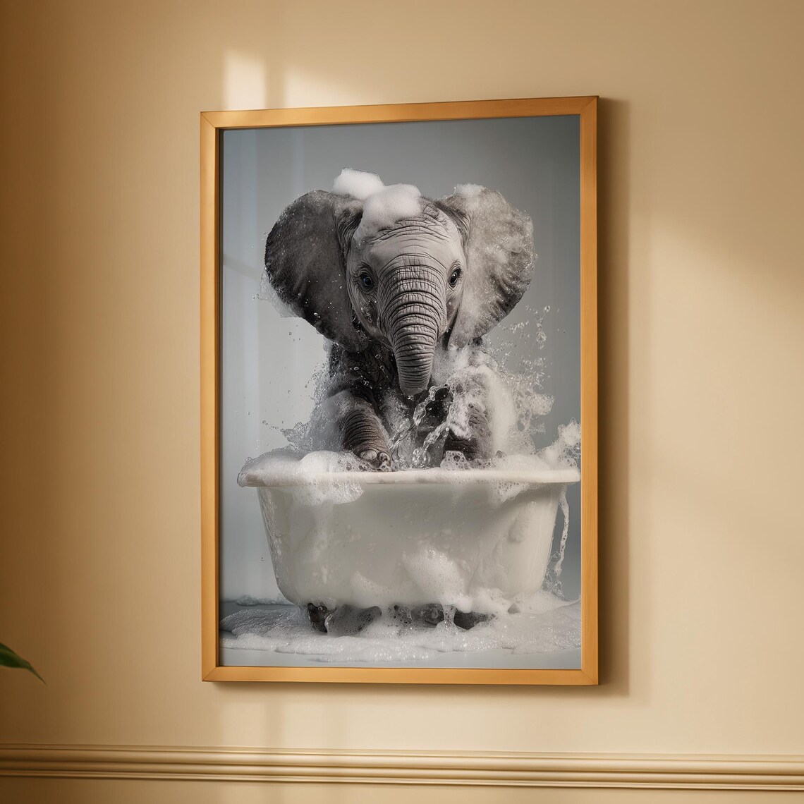 Baby Elephant In Bathtub Bathroom Humor