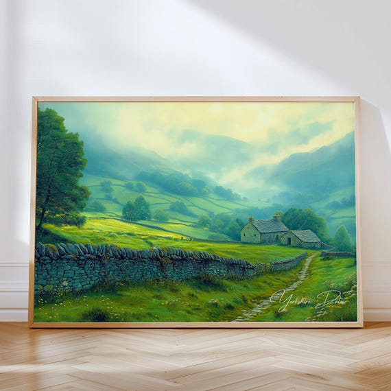 Yorkshire Dales Travel Poster, England National Park