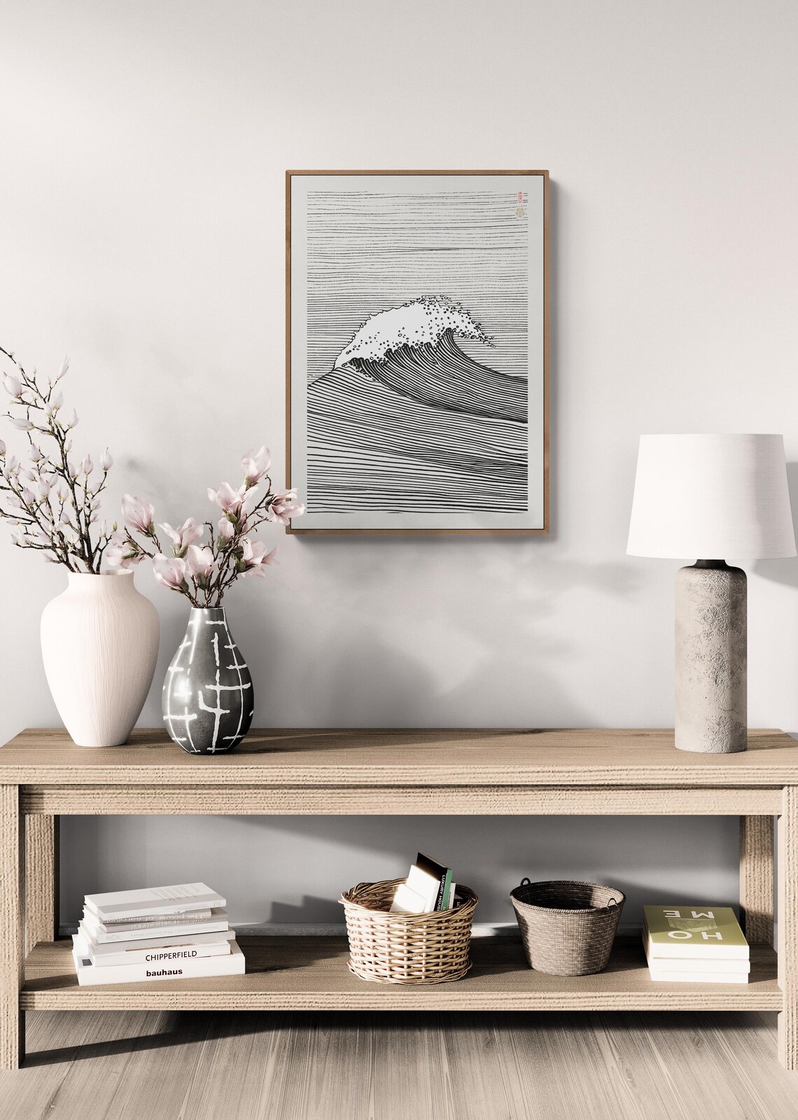 Zen Wave Japanese Art Print, Ukiyo-E Minimalist - Image 2