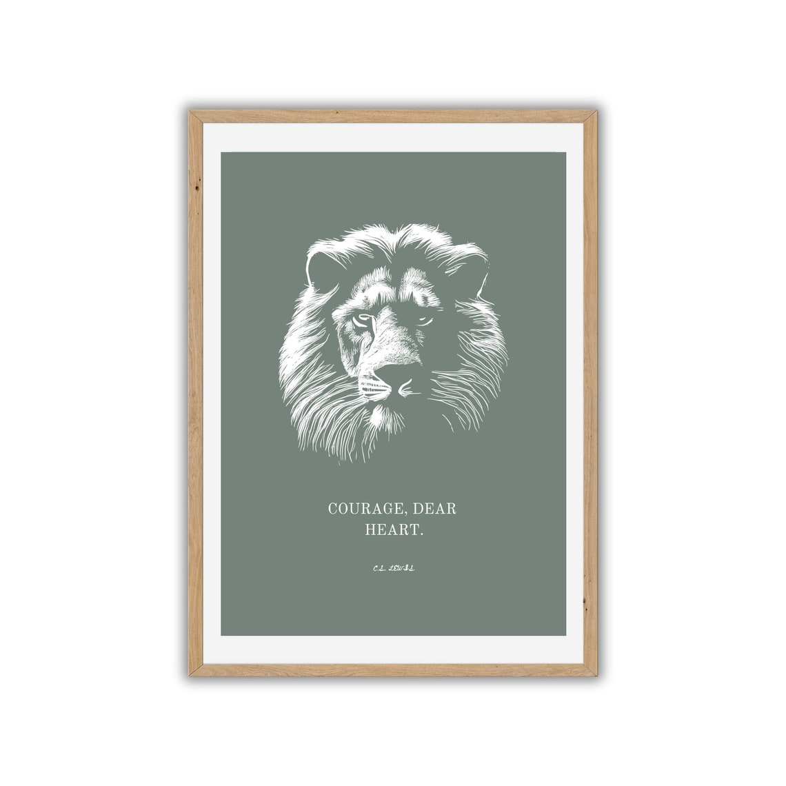 Courage Dear Heart Cs Lewis Quotes Instant Wall Art Nursery Art Playroom Home Decor Library - Image 3