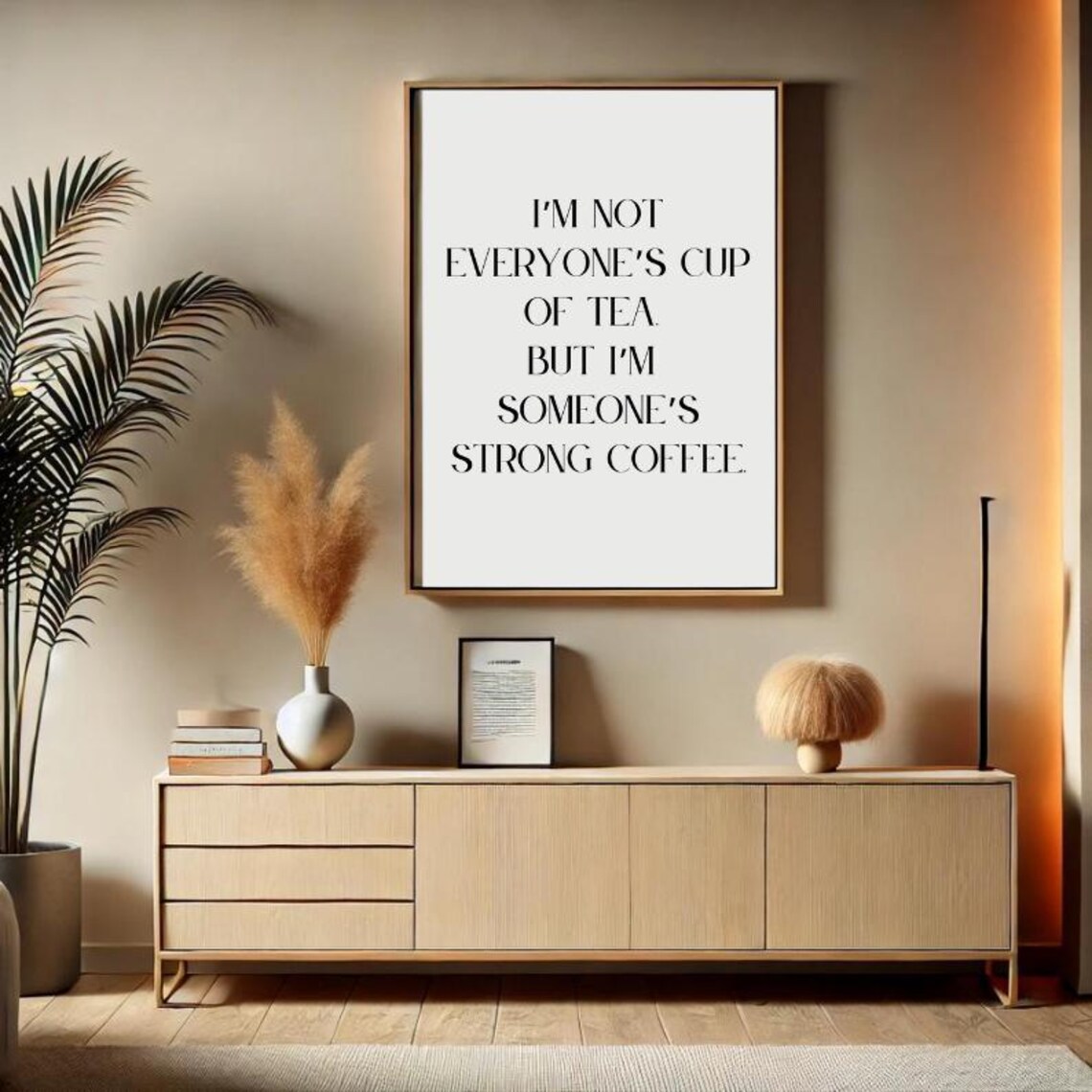 Print Im Not Everyones Cup Of Tea But Im Someones Strong Coffee Inspirational Wall Art For Instant - Image 2