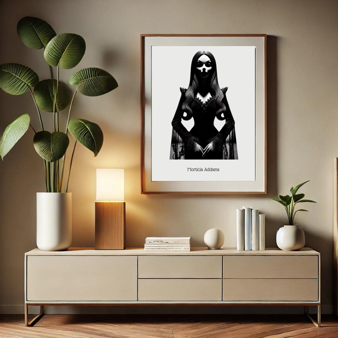 Morticia Addams Silhouette Portrait Gothic Icon Wall Art Handcrafted Dark Elegance Dcor - Image 6