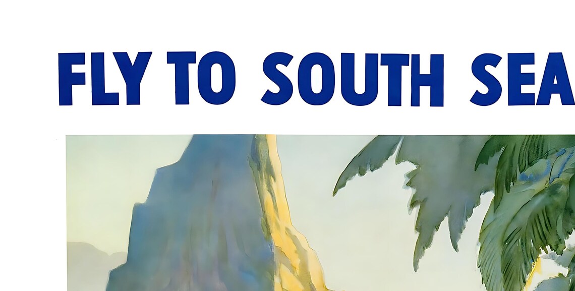 South Seas Travel Poster, Abstract Modern Art Print - Image 2
