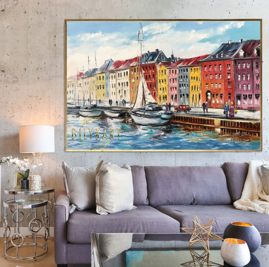 Copenhagen Denmark Nyhavn Colorful Harbor Sailboats Art Poster - Image 3