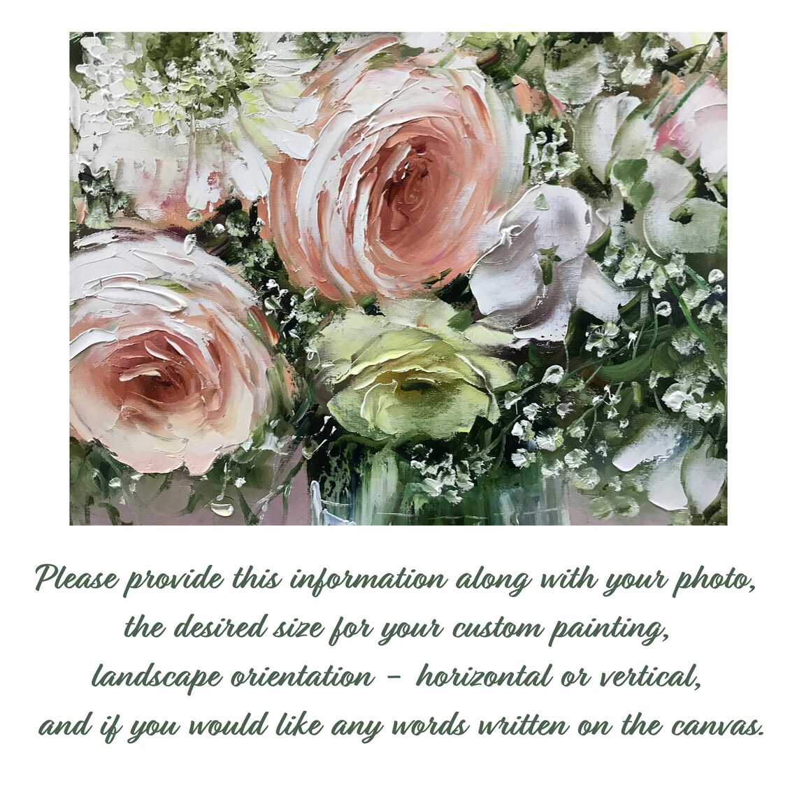 Custom Wedding Bouquet Oil Painting Art Print - Image 2