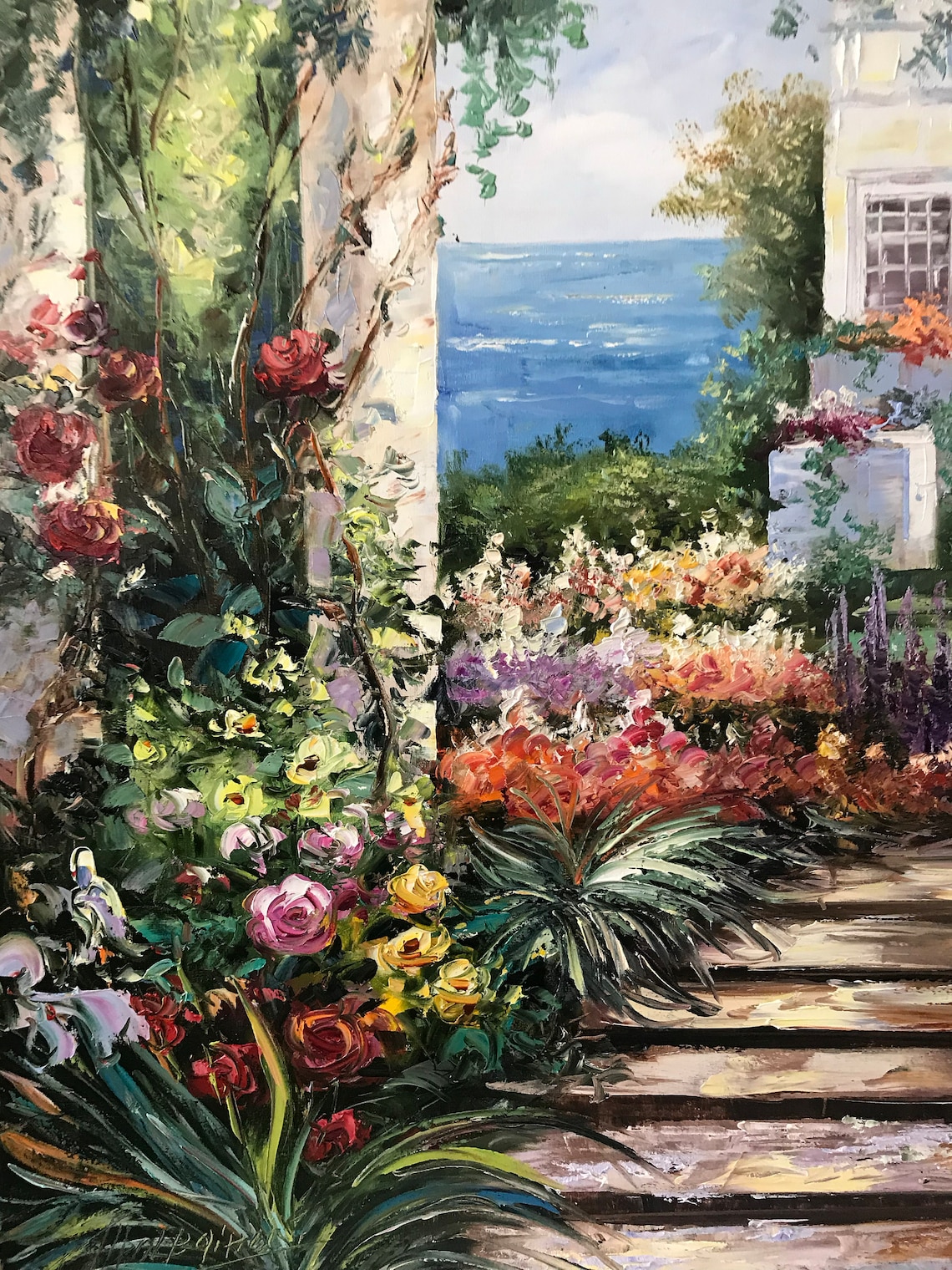 Positano Coast Oil Painting, Amalfi Coast Art Print - Image 2
