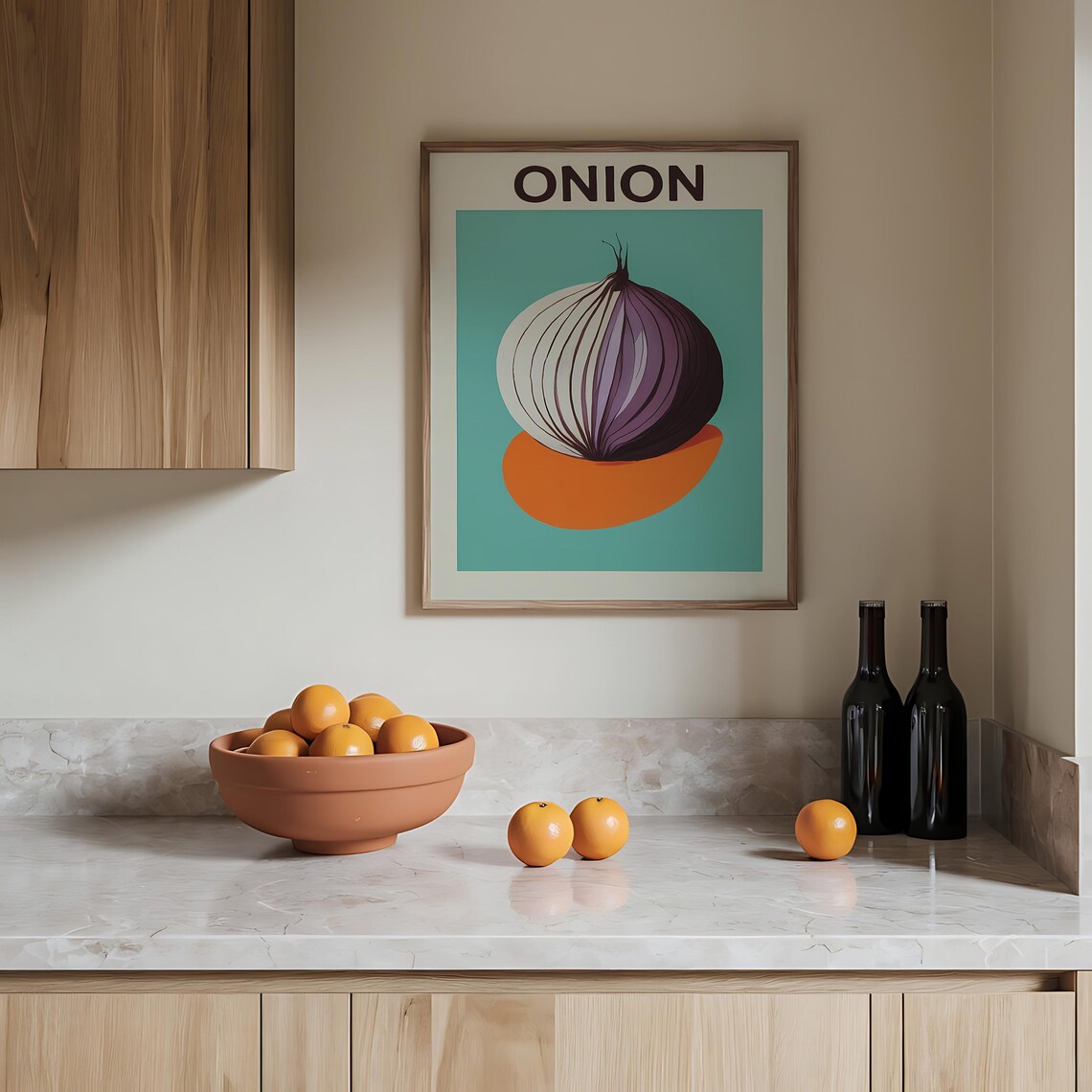 Onion Retro Art Print, Rustic Kitchen Decor - Image 3