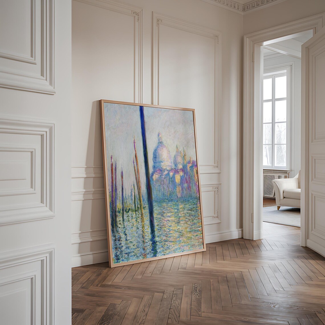 Claude Monet Venice Grand Canal Gondola Poles Italian Cityscape Art Poster - Image 4